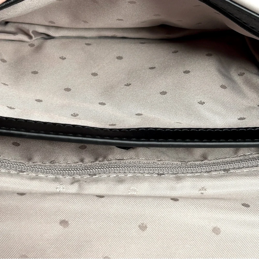 KATE SPADE NEW YORK Emerson Place Purse Overlay Lenia Black White Crossbody